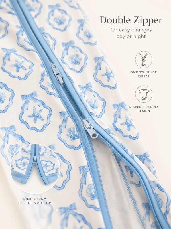 Baby Blue Bow Bamboo Pajama