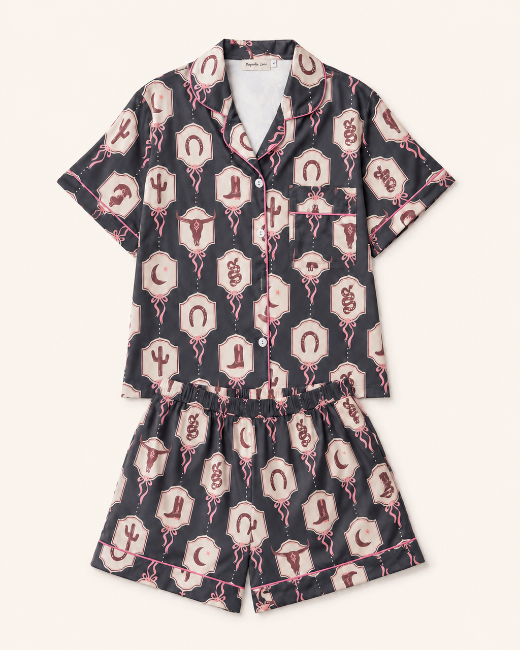 Ready for Boots Cowgirl Adult Two piece Pajama