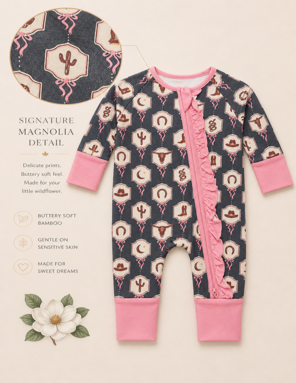 Cowgirl Baby Bamboo Pajama