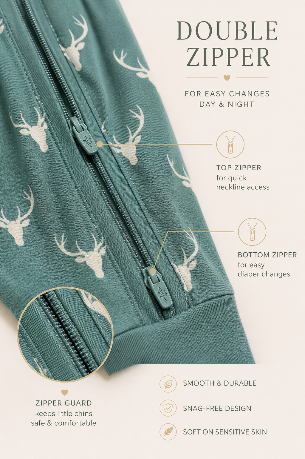 Boy Deer Baby Bamboo Pajama