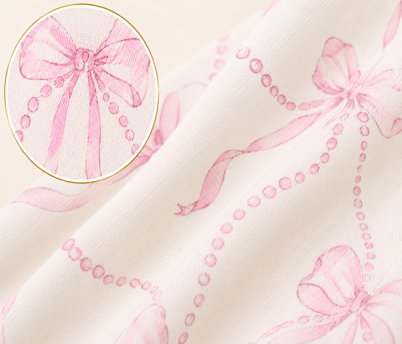 Two Piece Pink Bow Pajama