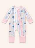 Blue Bow & Blossom Bamboo Pajama