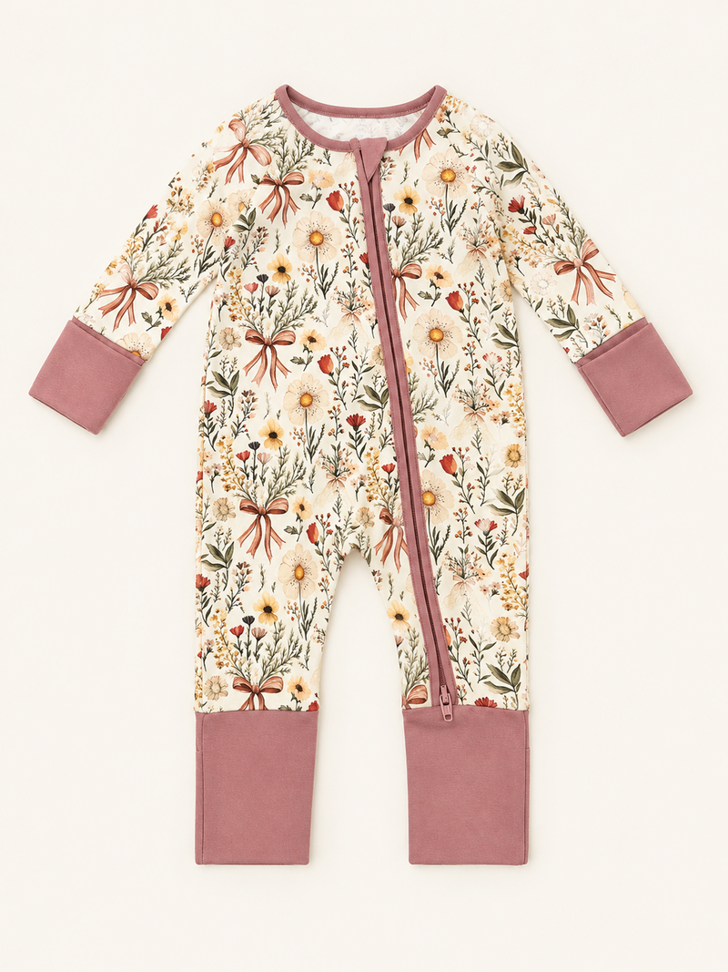 Fall Floral Baby Bamboo Pajamas