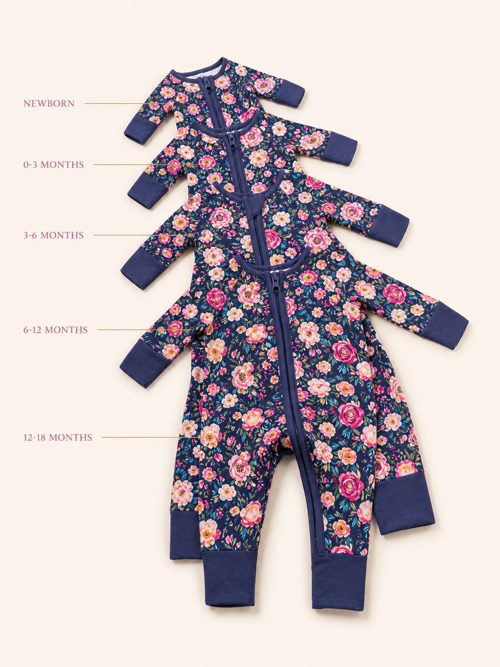 Blue floral Baby Pajamas