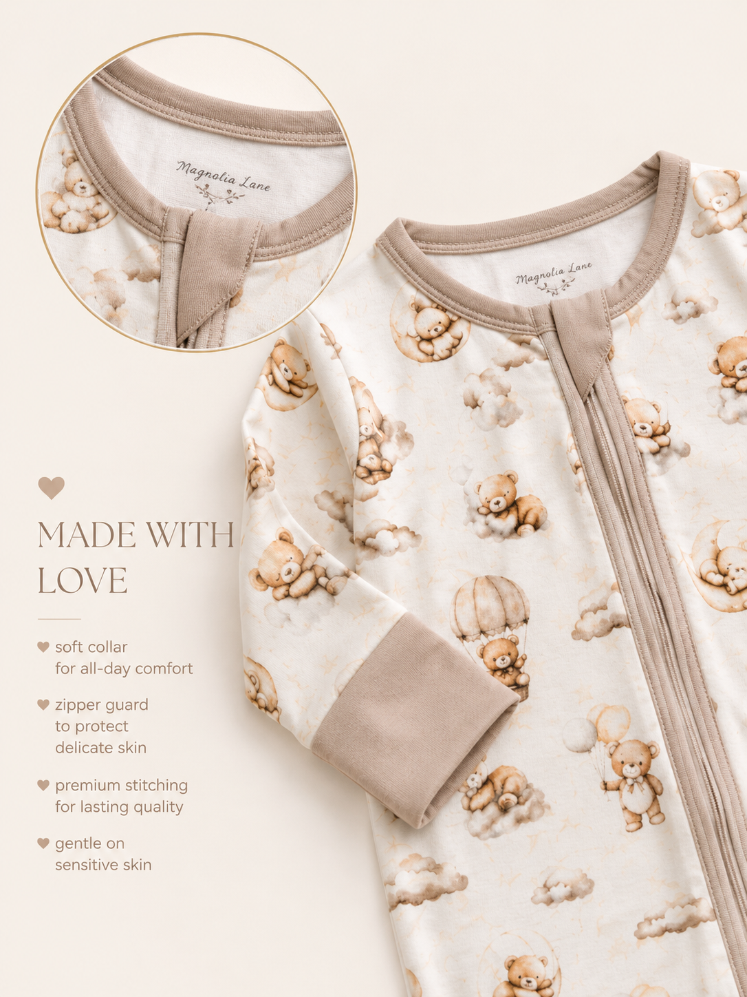 Teddy Bear Baby Bamboo Pajama