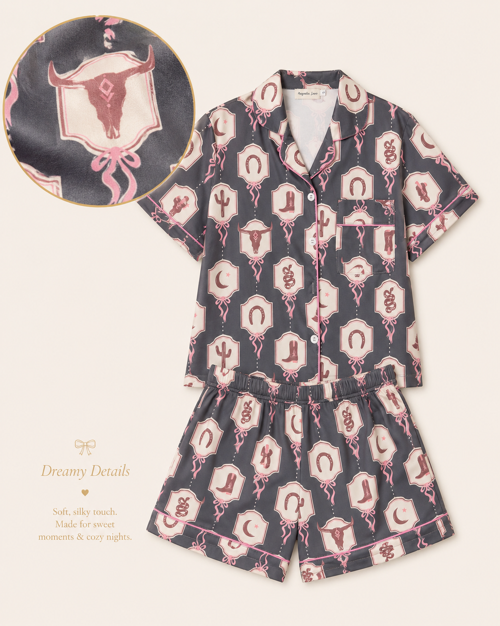 Ready for Boots Cowgirl Adult Two piece Pajama