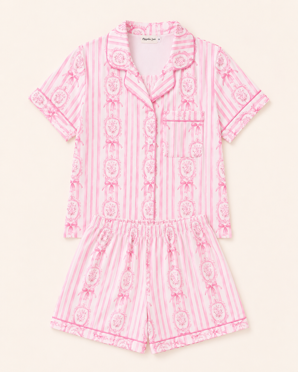 Pink Palais Adult Two piece Pajama