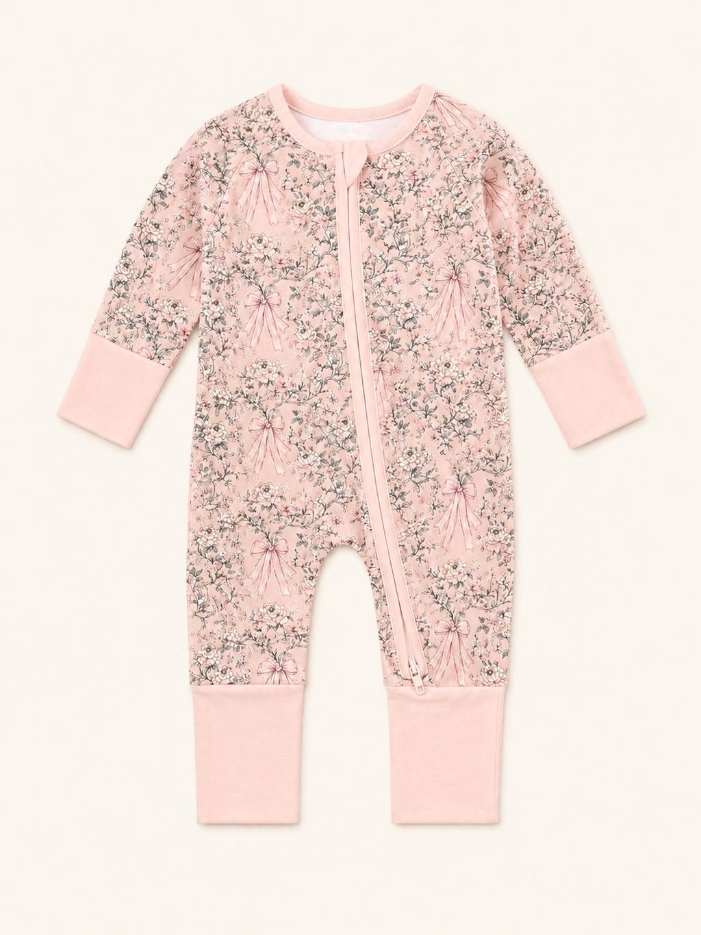 Fall Peach Baby Bamboo Pajamas