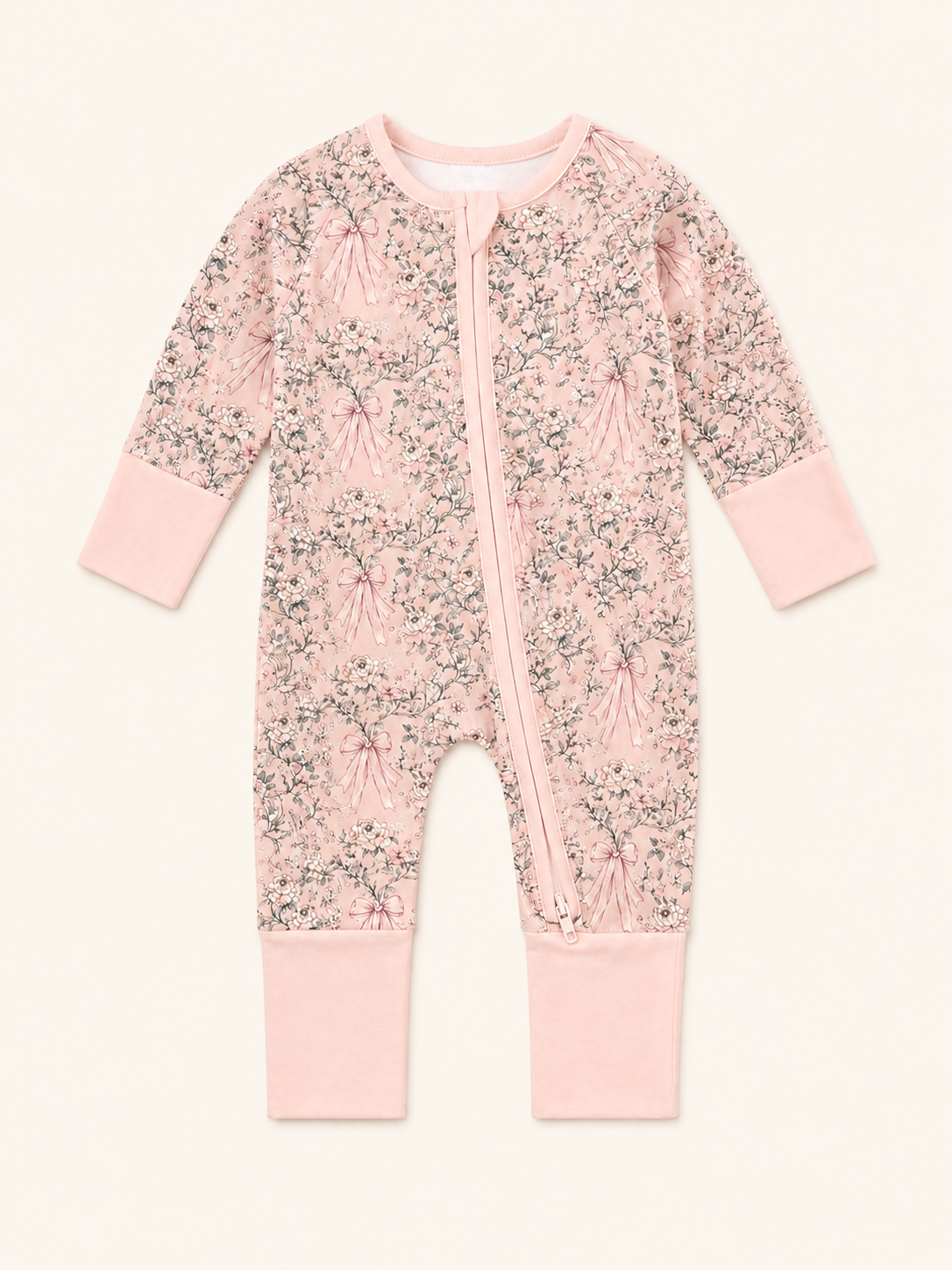 Fall Peach Baby Bamboo Pajamas
