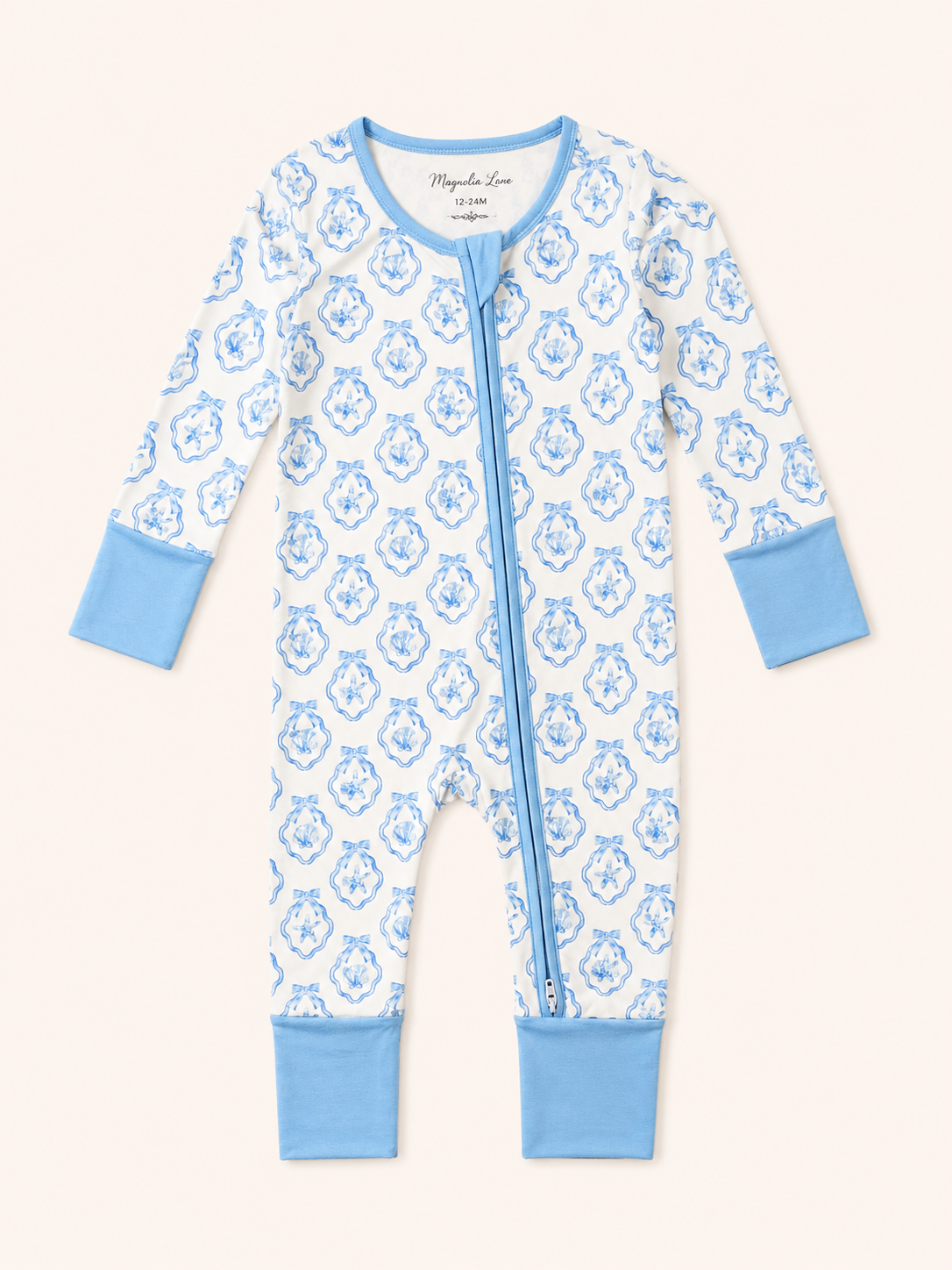 Baby Blue Bow Bamboo Pajama