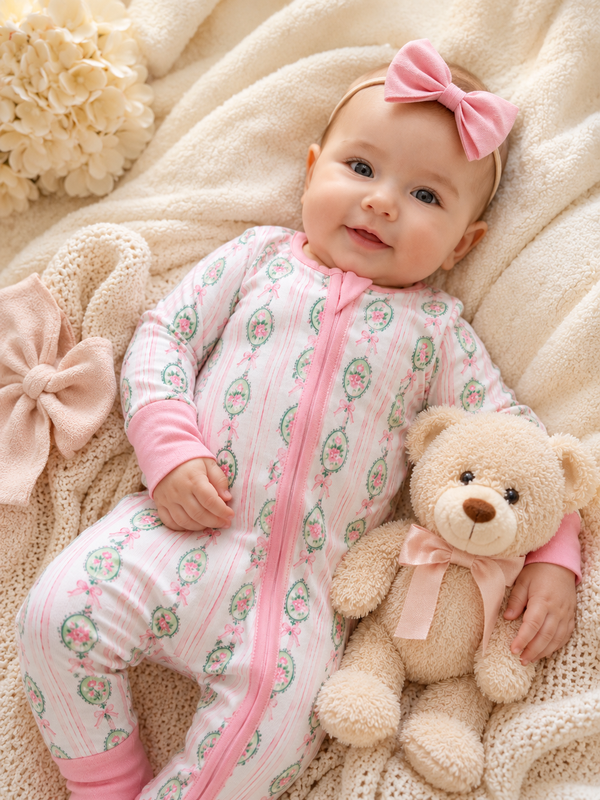 Pink Flower Bamboo Pajama