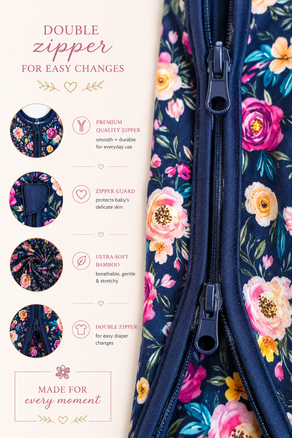 Blue floral Baby Pajamas