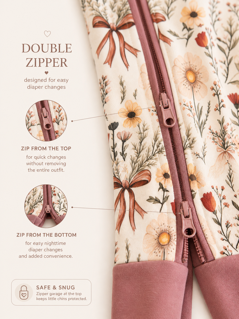 Fall Floral Baby Bamboo Pajamas