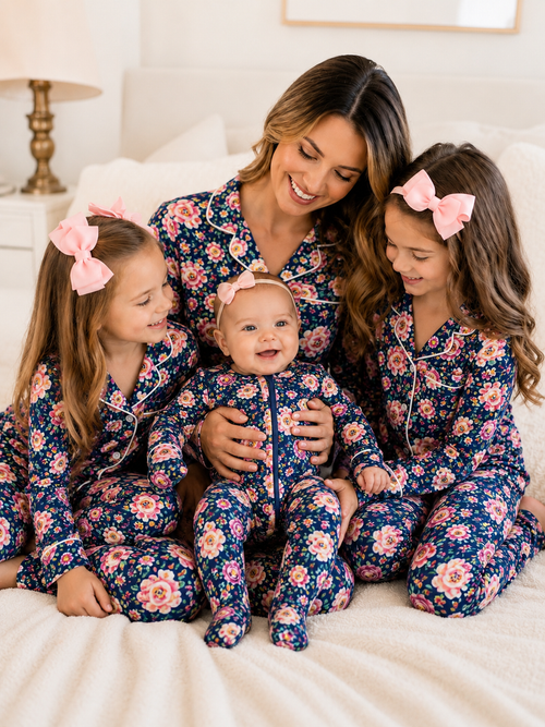 Blue floral Baby Pajamas