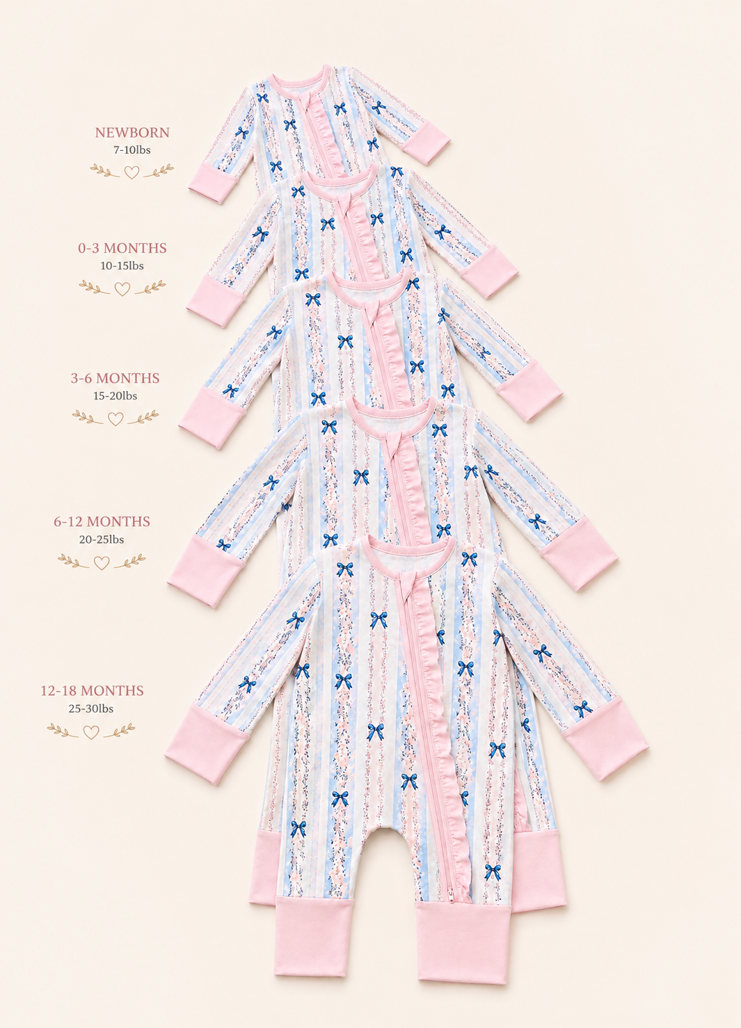 Blue Bow & Blossom Bamboo Pajama