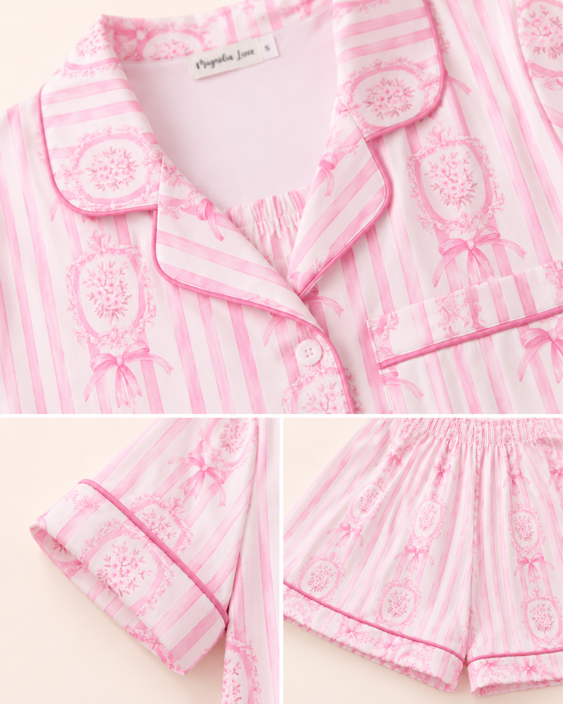 Pink Palais Adult Two piece Pajama