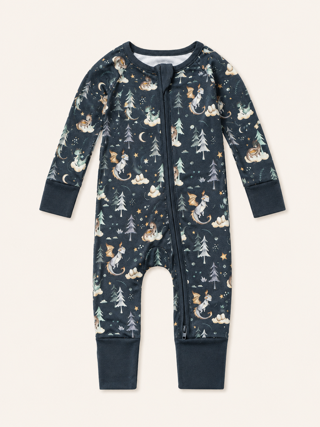 Night Time Dragon Baby Bamboo Pajama