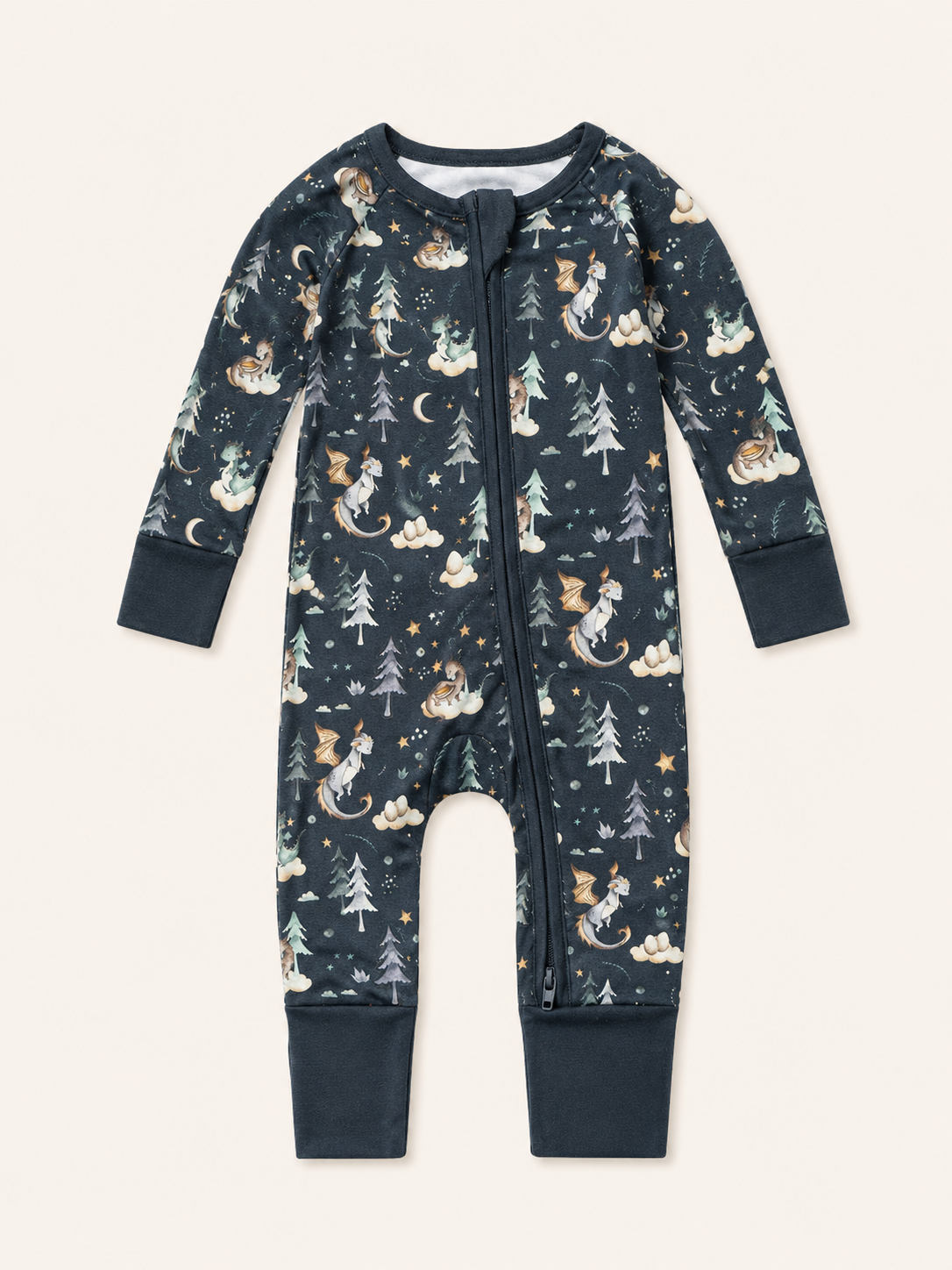 Night Time Dragon Baby Bamboo Pajama