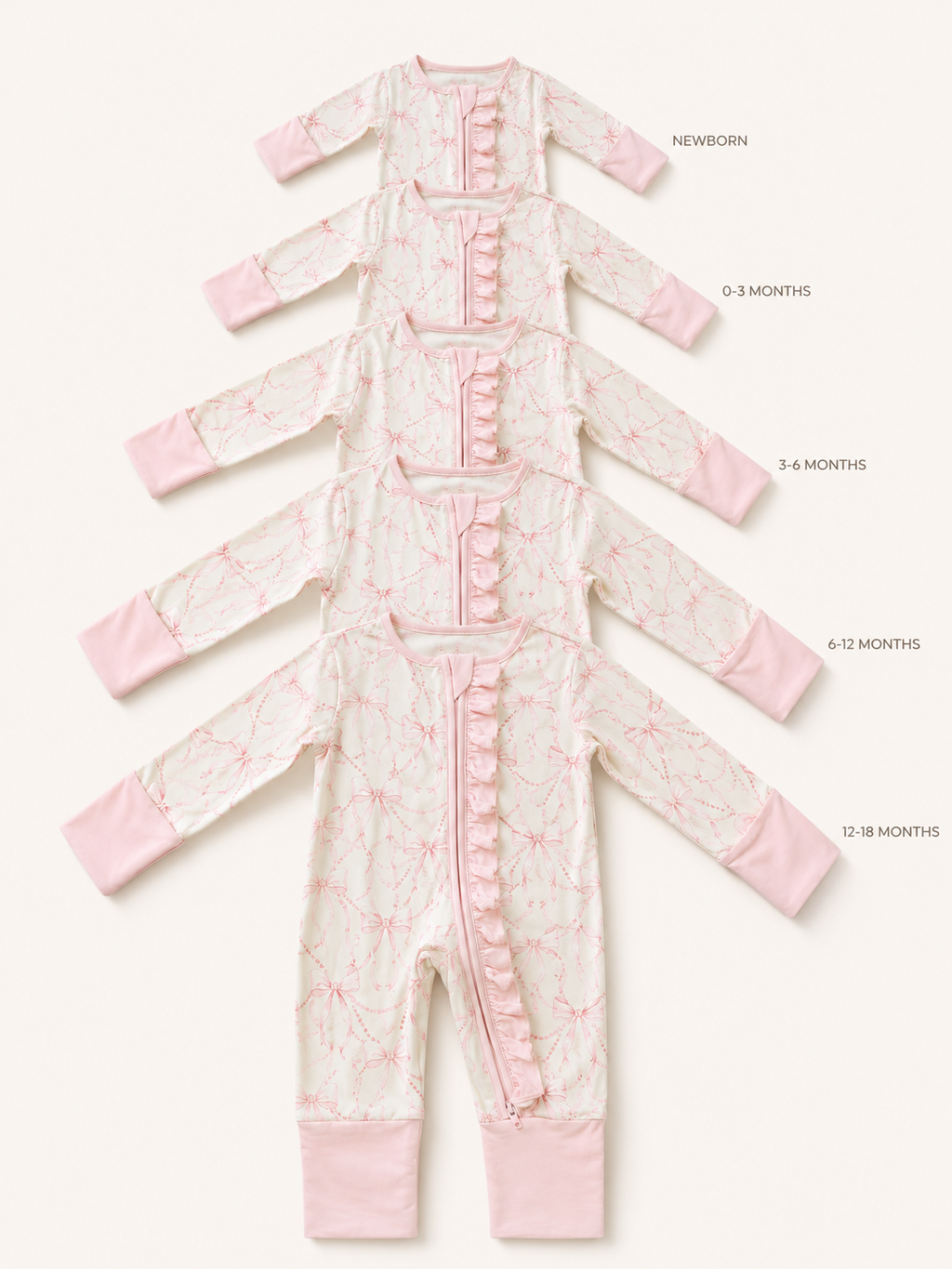 Bows and Pearl Baby Bamboo Pajama