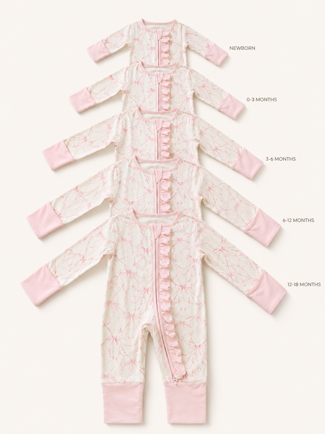 Bows and Pearl Baby Bamboo Pajama