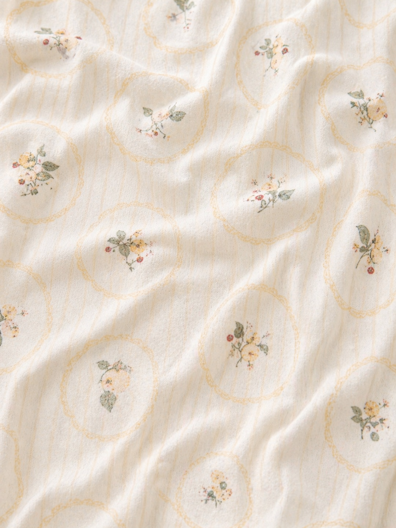 Sunshine Chick bamboo pajama fabric close-up