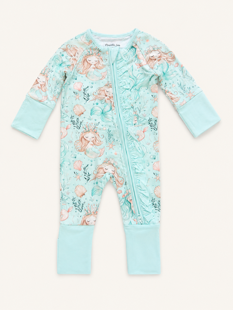Teal Mermaid Baby Bamboo Pajama