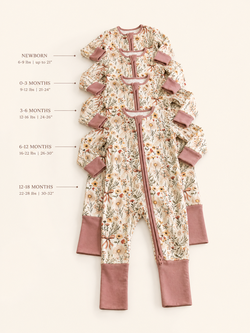 Fall Floral Baby Bamboo Pajamas
