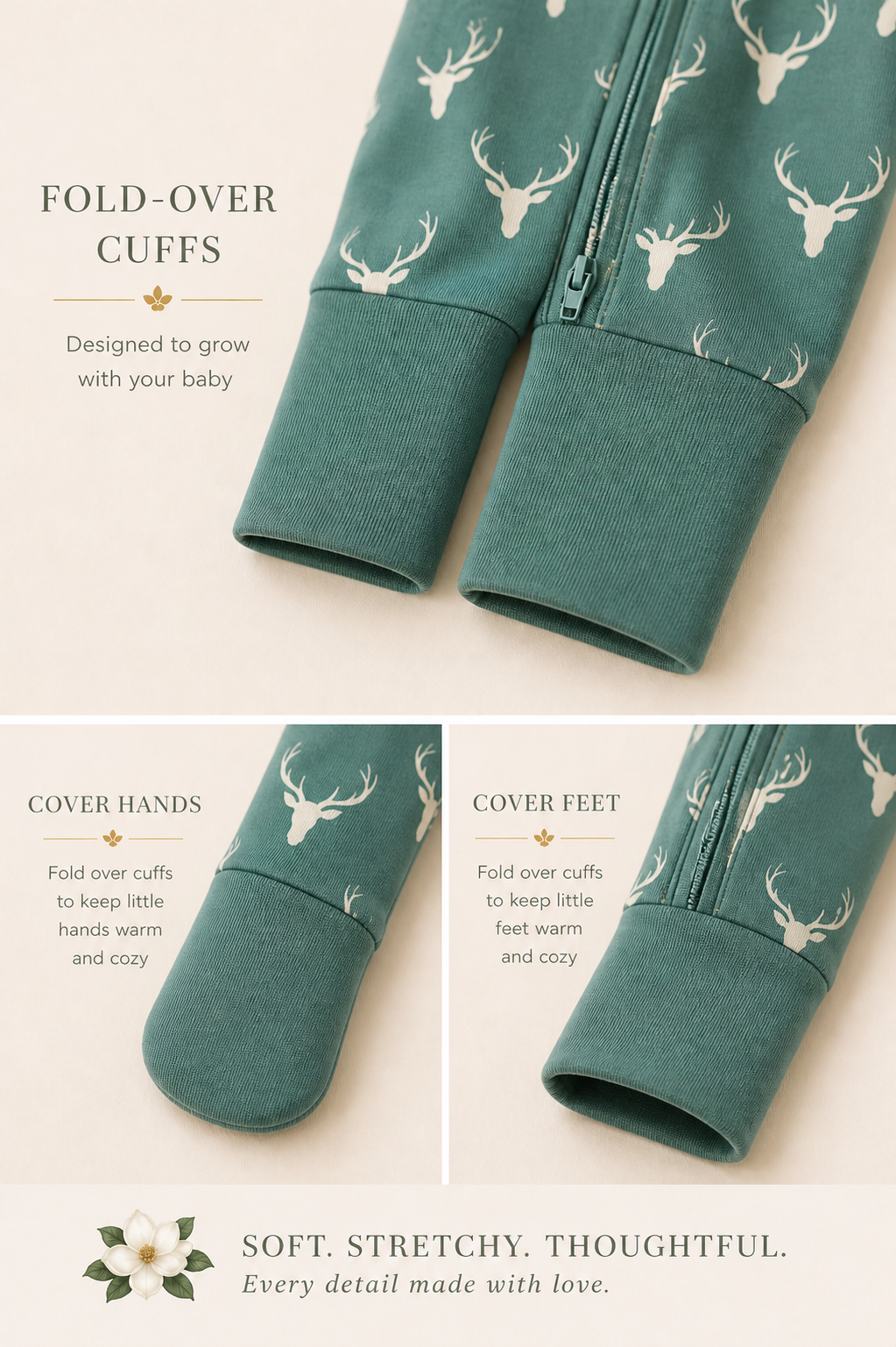 Boy Deer Baby Bamboo Pajama