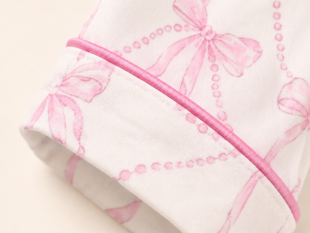 Two Piece Pink Bow Pajama